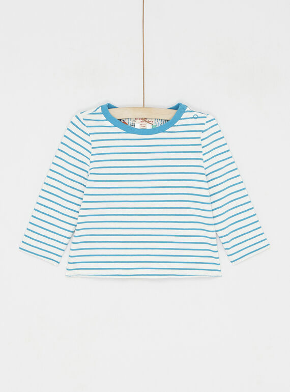 Turquoise long-sleeved reversible T-shirt SULINTEE2 / 23WG10H3TML202