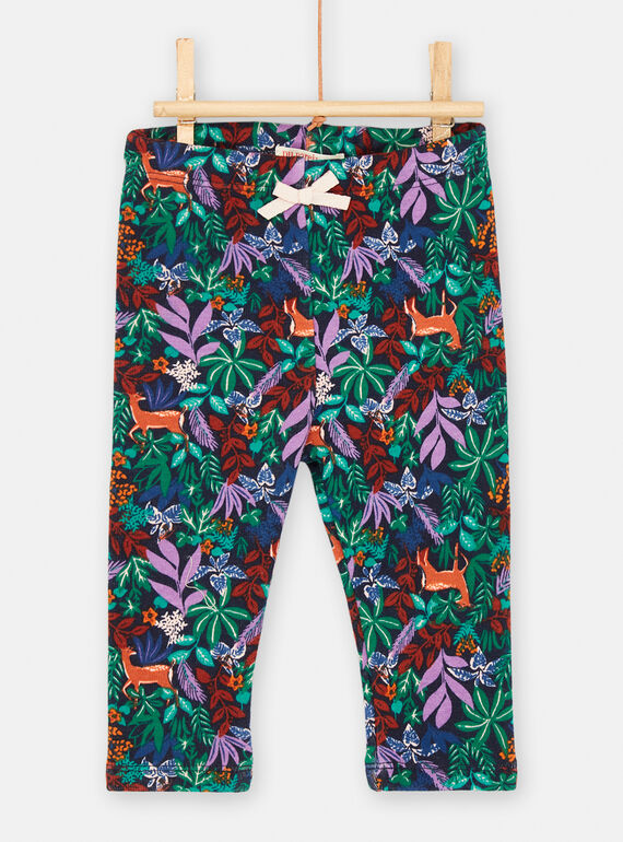 Baby girl soft and comfortable multicolored pants SIKHOPAN / 23WG09Q1PANC243