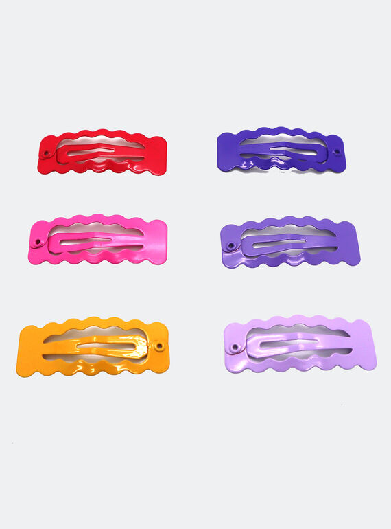 Lot of 6 barrettes for girls PYAJOCLIP2 / 22WI01H6BRTB107