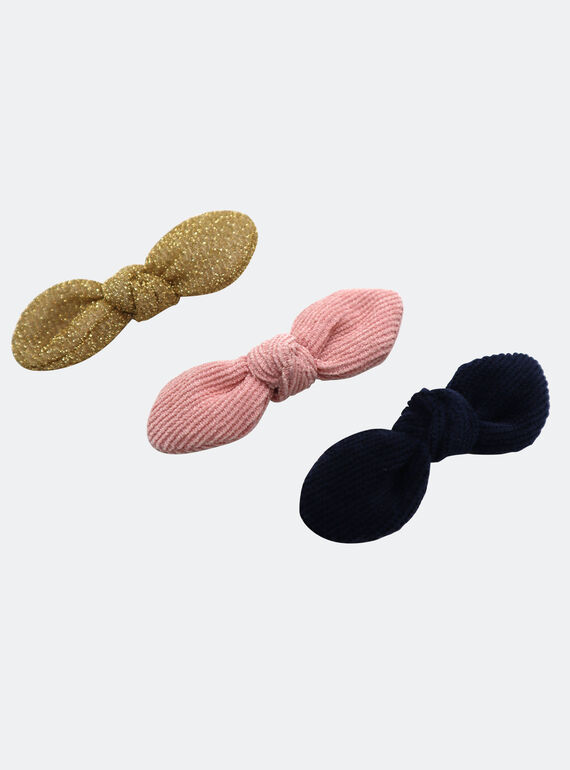 Set of 3 assorted barrettes for girls PYAJOCLIC2 / 22WI01H4BRTC205