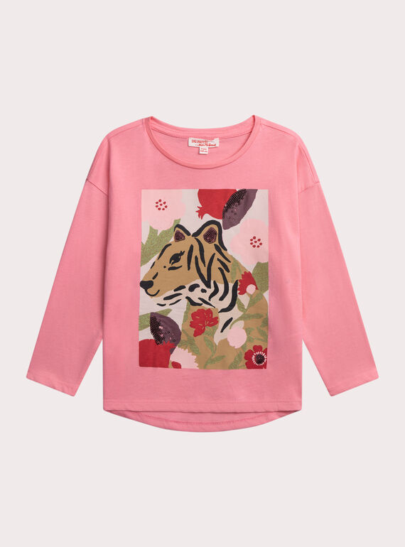 Pink TEE SHIRT LS XAJATEE1 / 25W901M3TMLD301