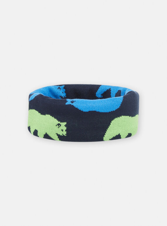 Boy's Midnight Blue Polar Bear Snood SYOGROSNO4 / 23WI02O3SNO705