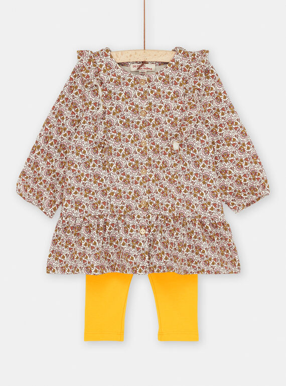 Ecru tunic and leggings SICOUENS / 23WG09L1ENS001