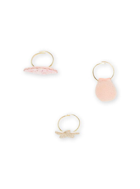 Set of 3 assorted child girl rings NYAJORING / 22SI0191BAG955
