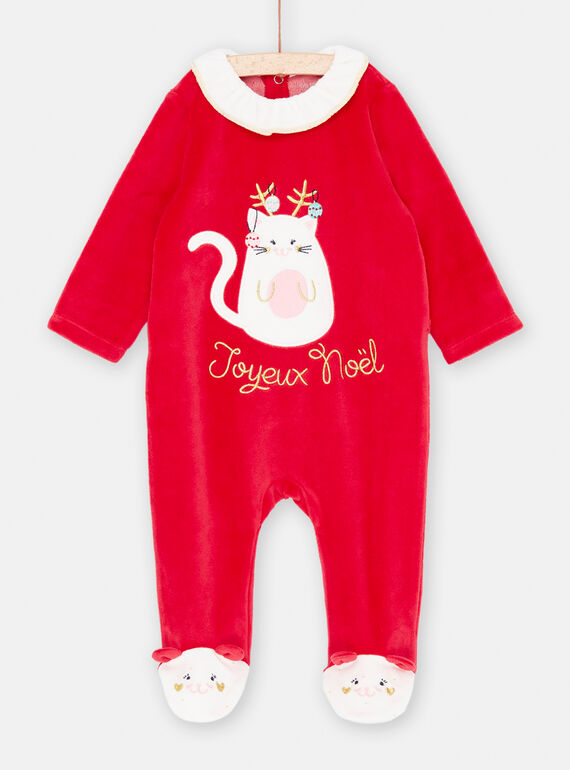 Baby girl's red Christmas romper SEFIGRENO / 23WH13T1GREF529